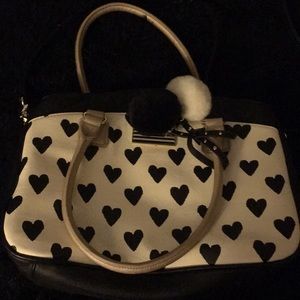 Betsey Johnson heart polka dot purse